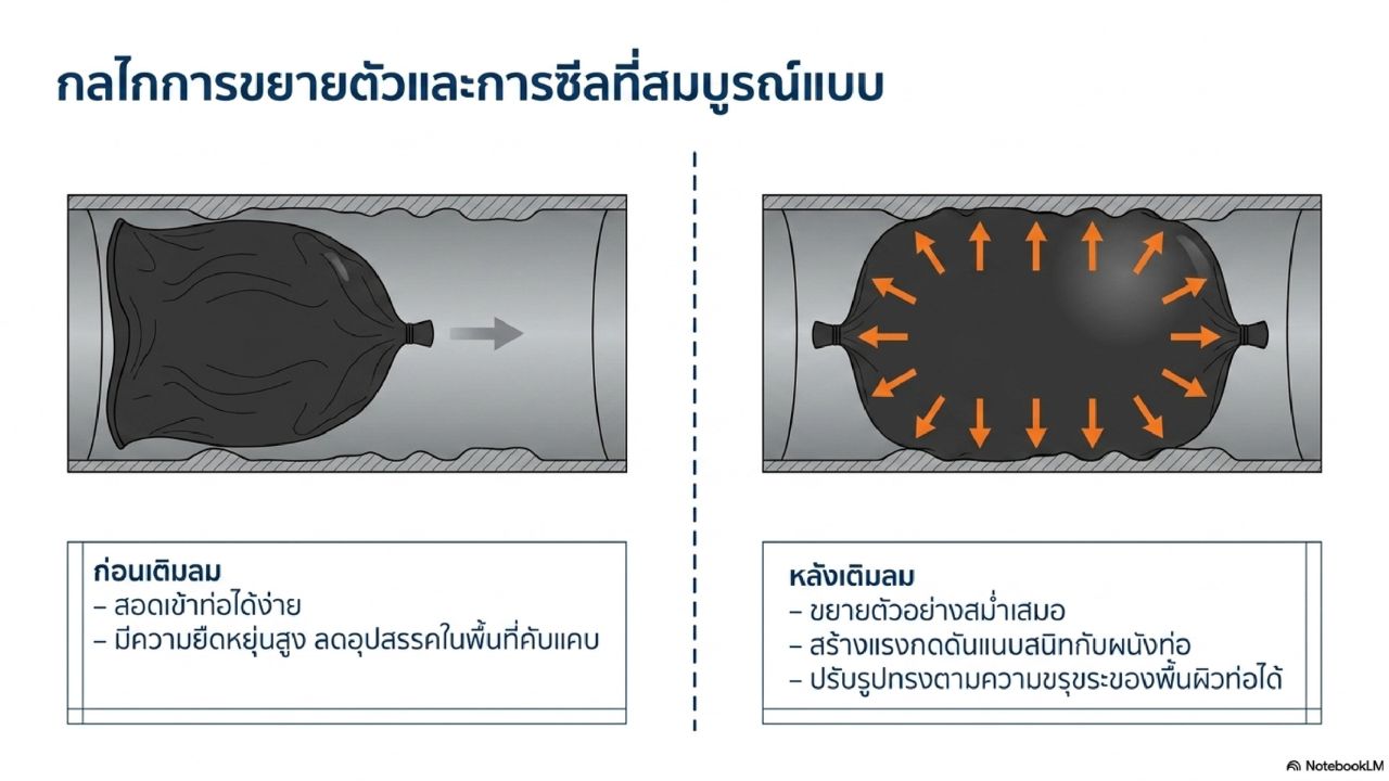 กลไกการขยายตัวและการซีลที่สมบูรณ์แบบ
